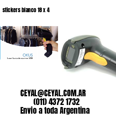 stickers blanco 18 x 4