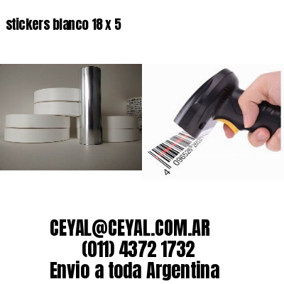 stickers blanco 18 x 5