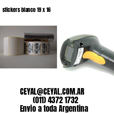 stickers blanco 19 x 16