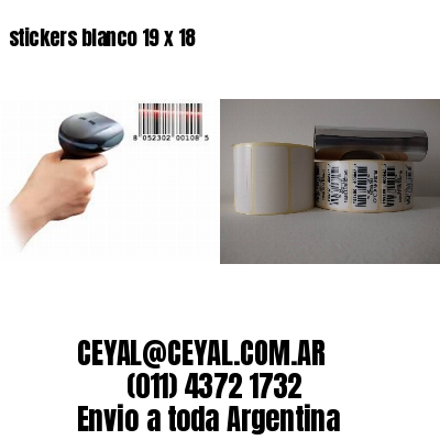 stickers blanco 19 x 18