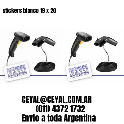 stickers blanco 19 x 20