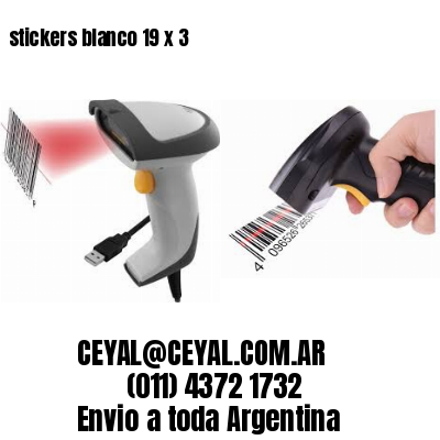 stickers blanco 19 x 3