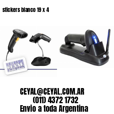 stickers blanco 19 x 4
