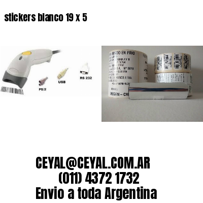 stickers blanco 19 x 5