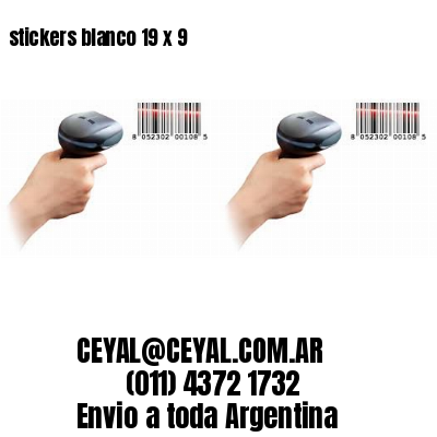stickers blanco 19 x 9