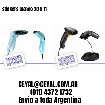 stickers blanco 20 x 11