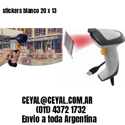 stickers blanco 20 x 13
