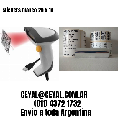 stickers blanco 20 x 14