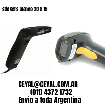 stickers blanco 20 x 15