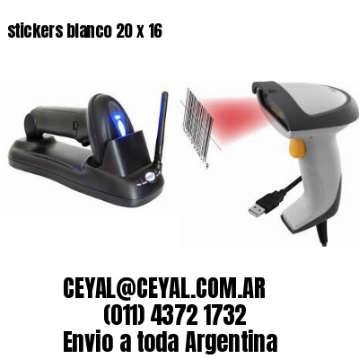 stickers blanco 20 x 16