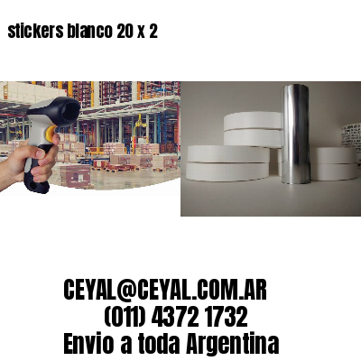 stickers blanco 20 x 2