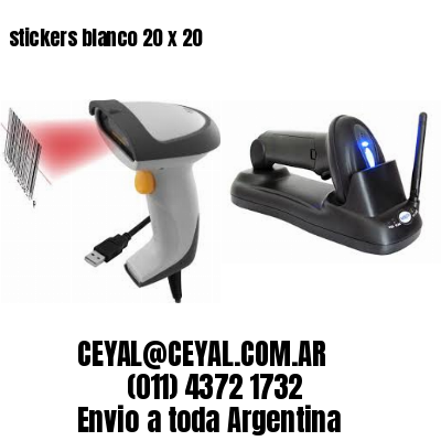 stickers blanco 20 x 20