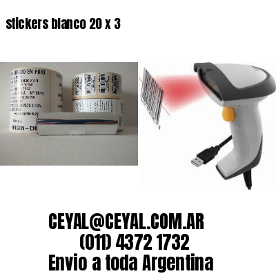 stickers blanco 20 x 3
