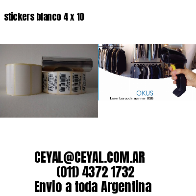 stickers blanco 4 x 10