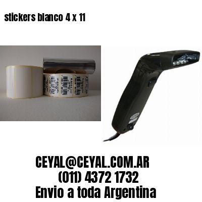 stickers blanco 4 x 11