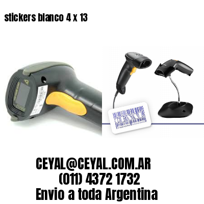 stickers blanco 4 x 13