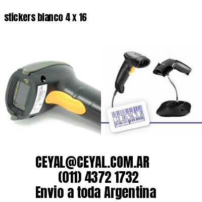 stickers blanco 4 x 16