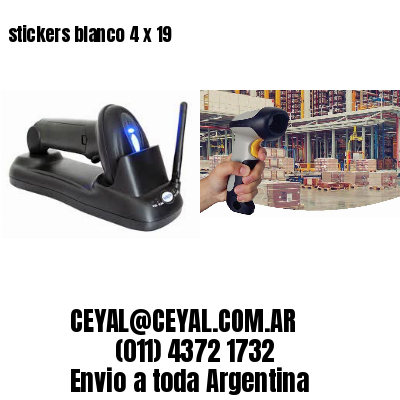 stickers blanco 4 x 19