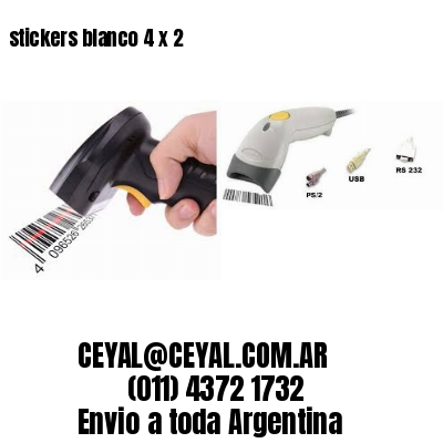 stickers blanco 4 x 2
