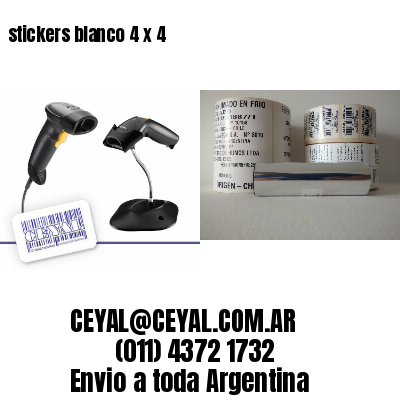 stickers blanco 4 x 4