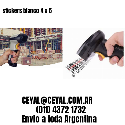 stickers blanco 4 x 5