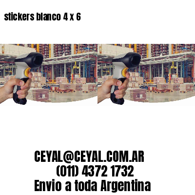 stickers blanco 4 x 6
