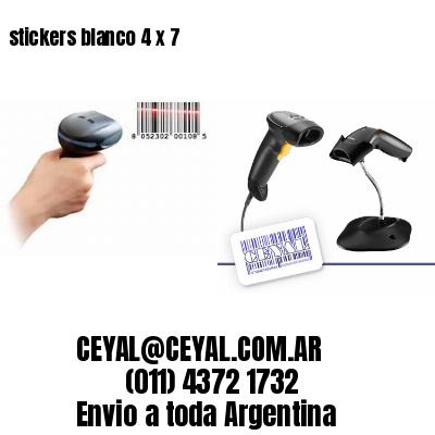 stickers blanco 4 x 7