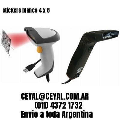 stickers blanco 4 x 8
