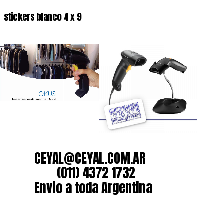 stickers blanco 4 x 9