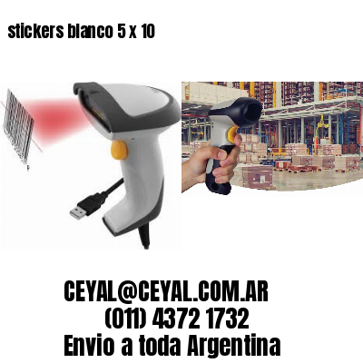 stickers blanco 5 x 10
