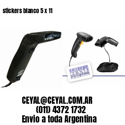 stickers blanco 5 x 11