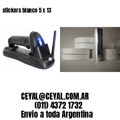 stickers blanco 5 x 13