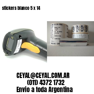 stickers blanco 5 x 14