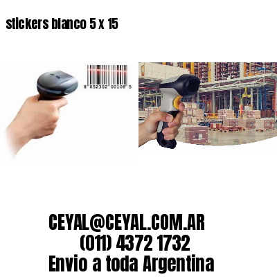 stickers blanco 5 x 15
