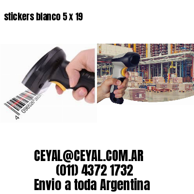stickers blanco 5 x 19