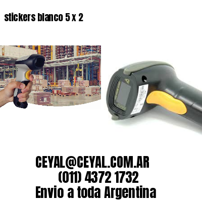 stickers blanco 5 x 2