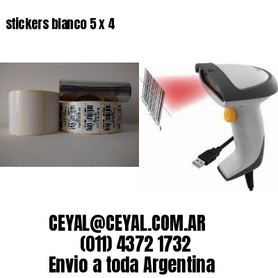 stickers blanco 5 x 4