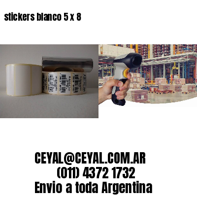 stickers blanco 5 x 8