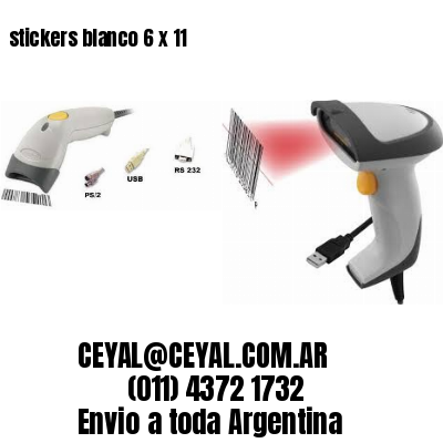 stickers blanco 6 x 11