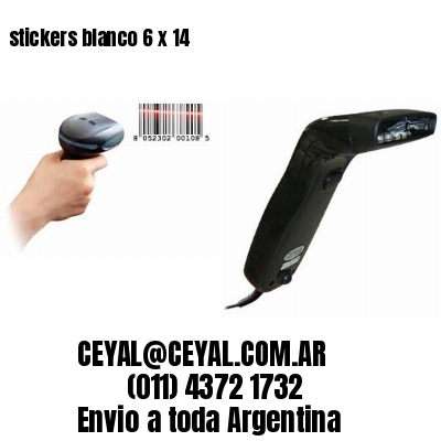 stickers blanco 6 x 14