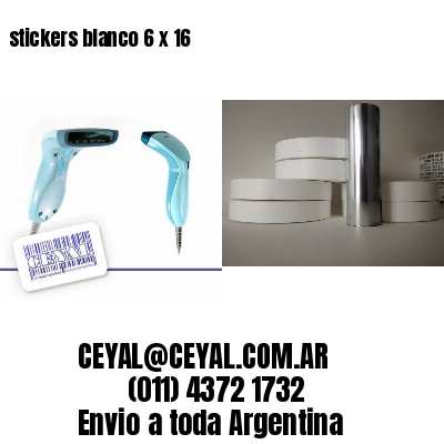 stickers blanco 6 x 16
