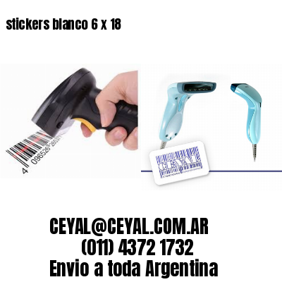 stickers blanco 6 x 18