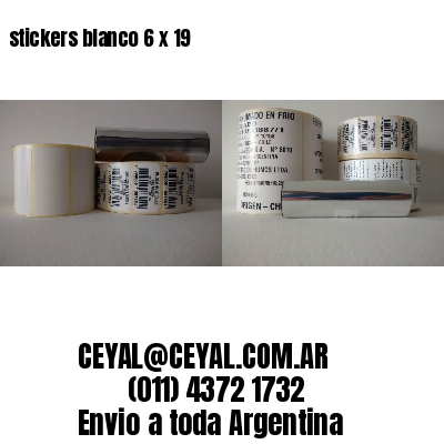 stickers blanco 6 x 19