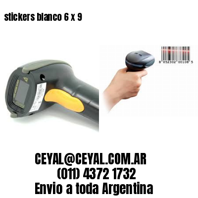 stickers blanco 6 x 9