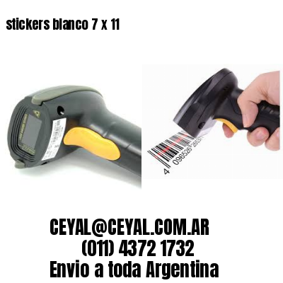 stickers blanco 7 x 11