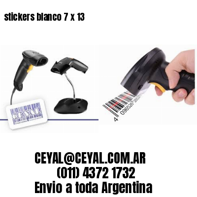 stickers blanco 7 x 13