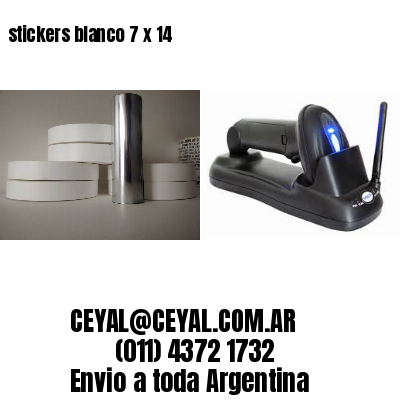 stickers blanco 7 x 14