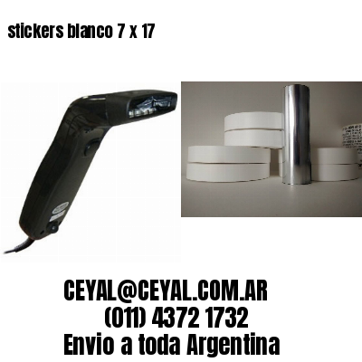 stickers blanco 7 x 17