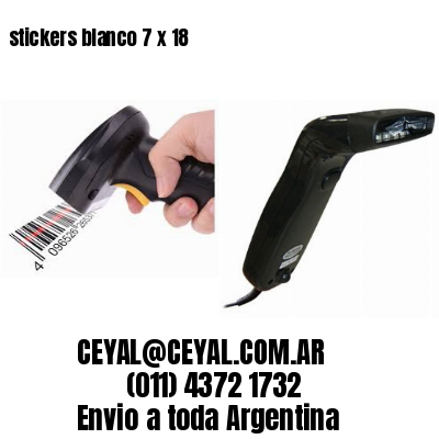 stickers blanco 7 x 18