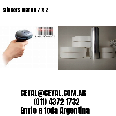 stickers blanco 7 x 2